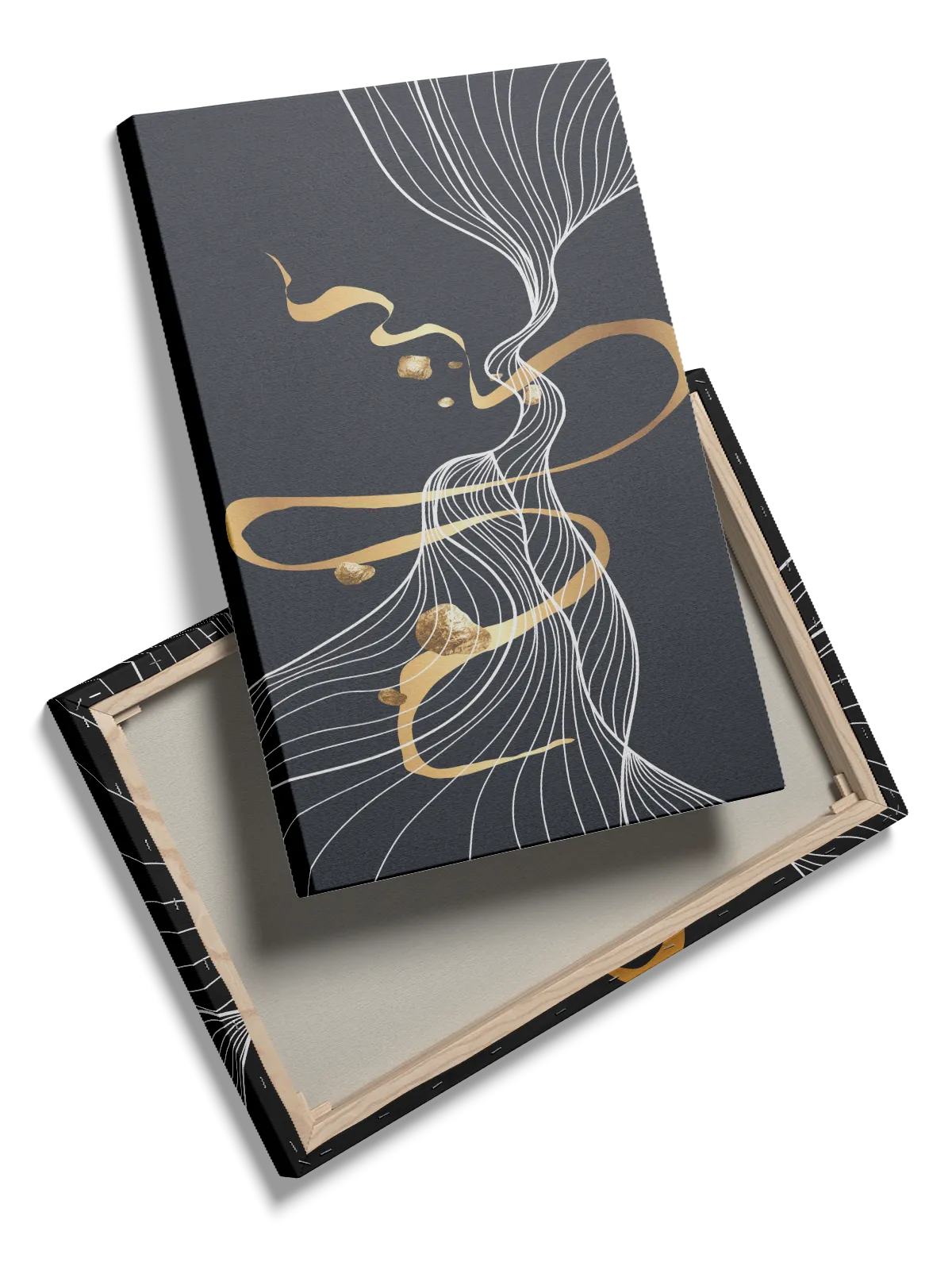 Golden Flow Contours Plakat