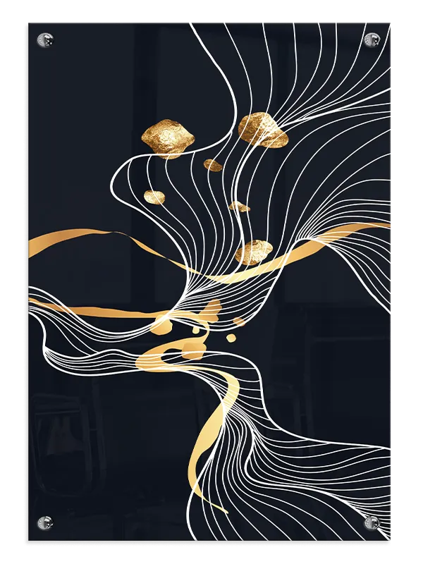 Golden Veins Flow Plakat