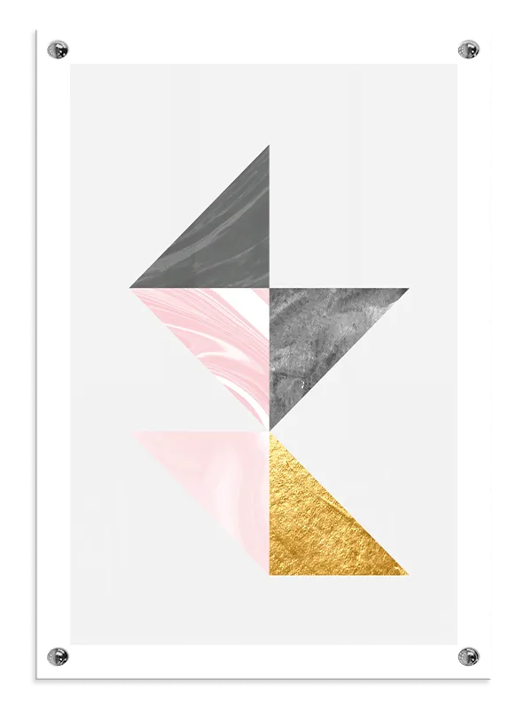 Marbled Triangles Mosaic Plakat