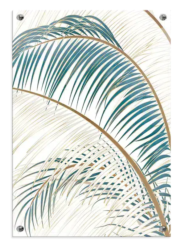 Curved Palm Fronds Plakat