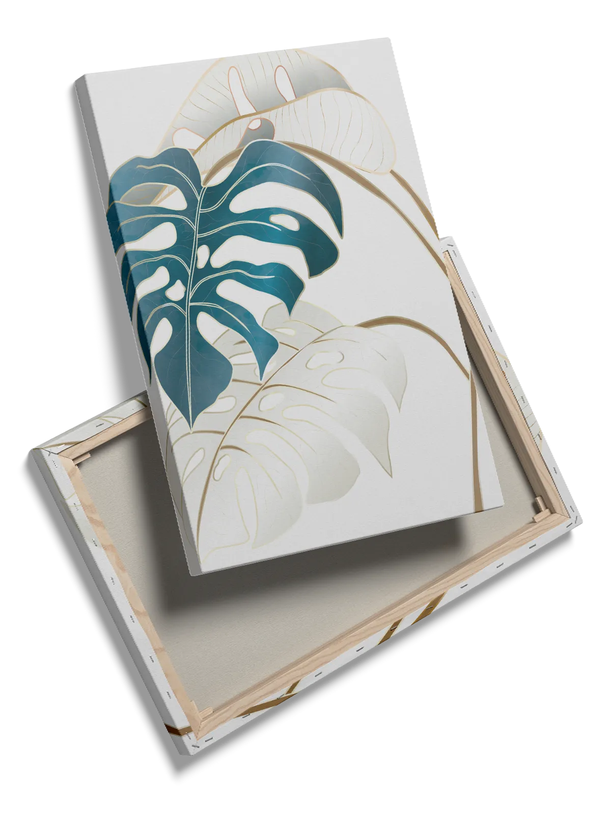 Teal Monstera Veins Plakat