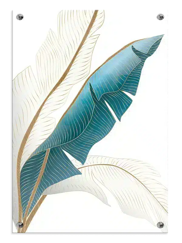 Turquoise Banana Leaves Plakat