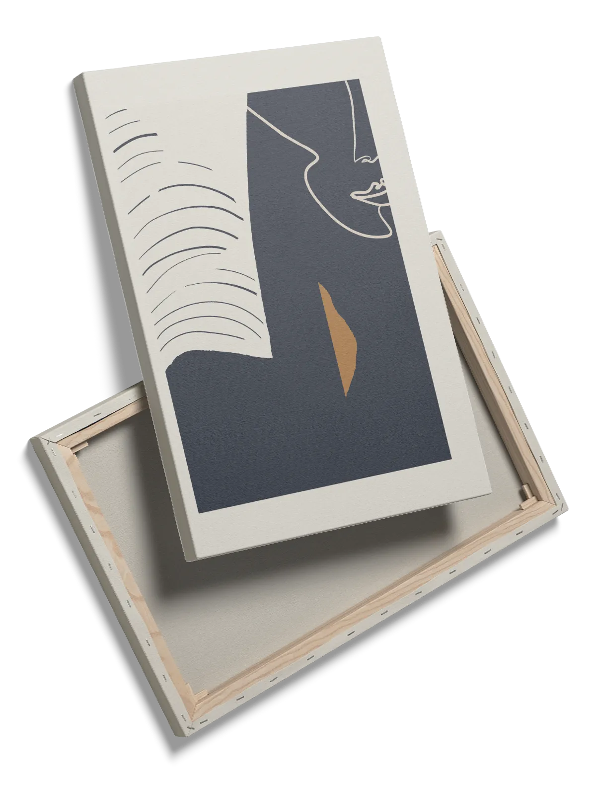 Curved Contour Silhouette Plakat