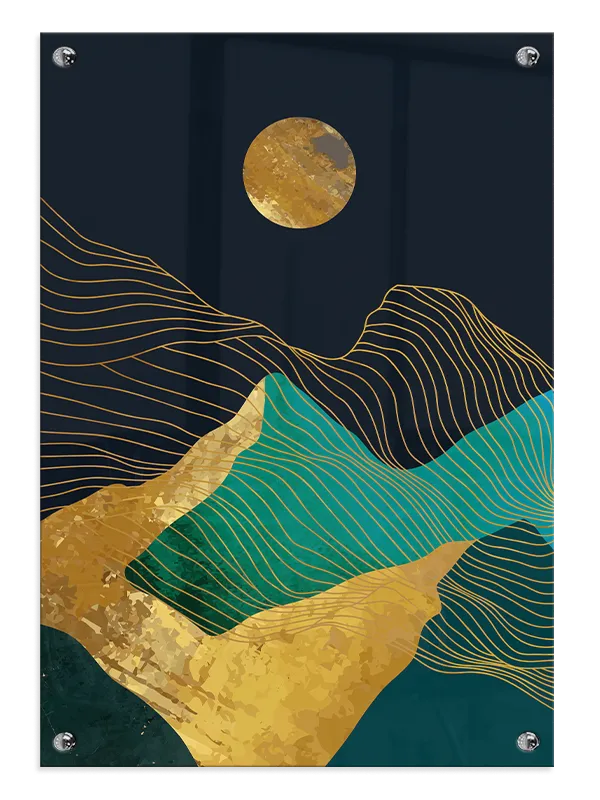Golden Contour Horizon Plakat