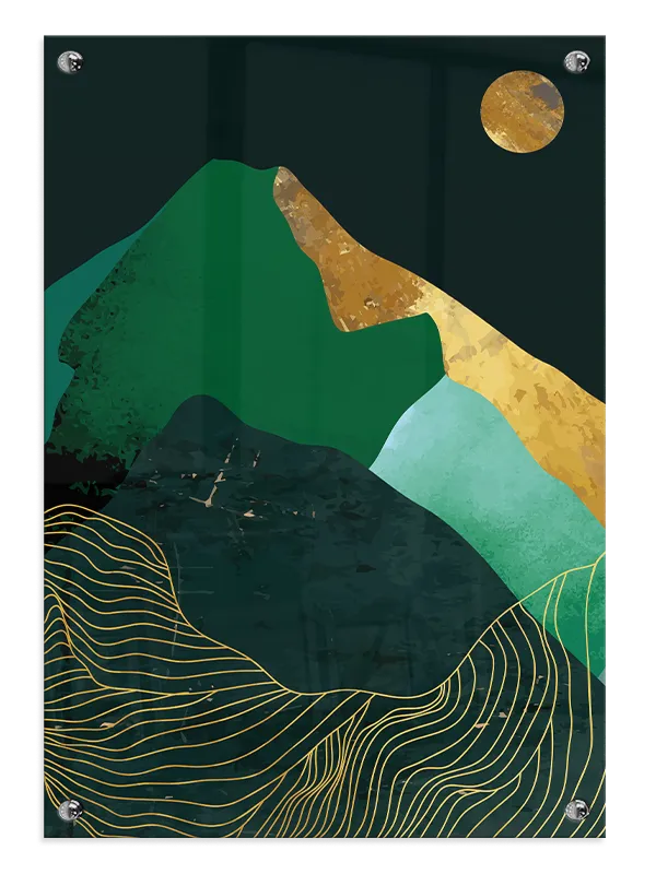 Emerald Mountain Contours Plakat