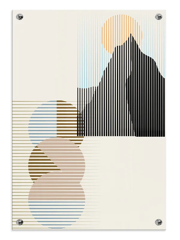 Striped Mountain Orbits Plakat