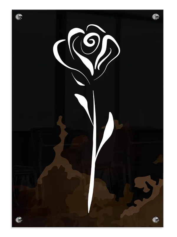 Whispered Rose Silhouette Plakat