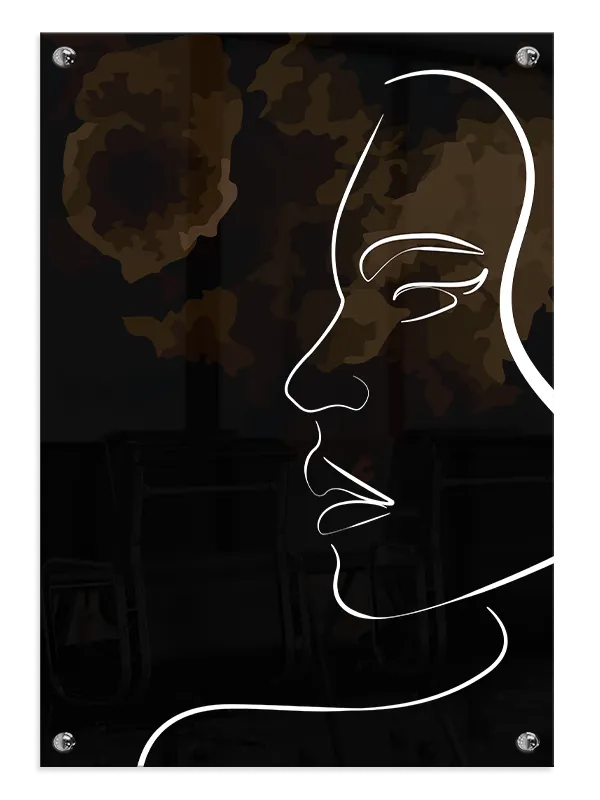 Serene Profile Contours Plakat