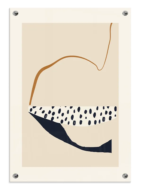 Curved Contrast Layers Plakat