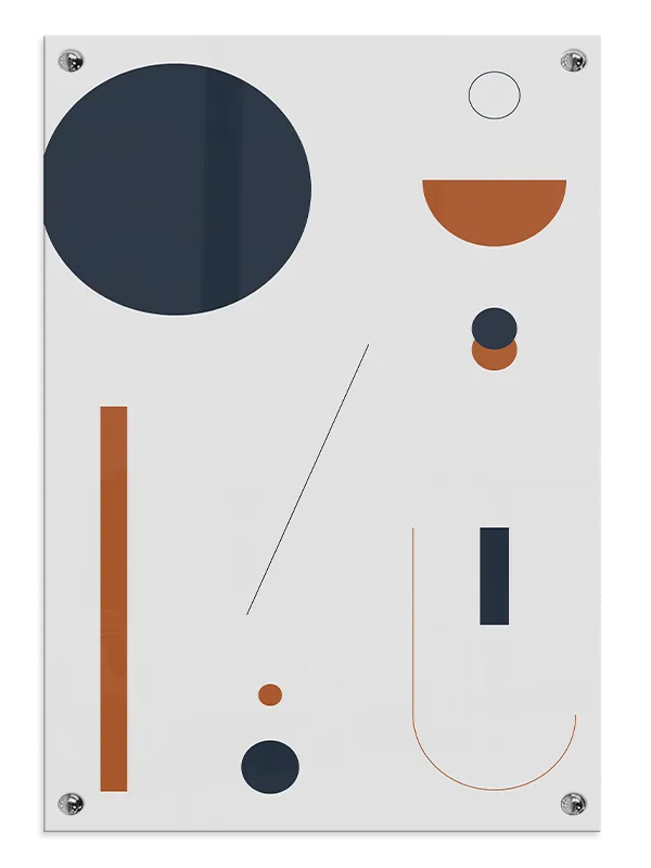 Orbiting Shapes Composition Plakat