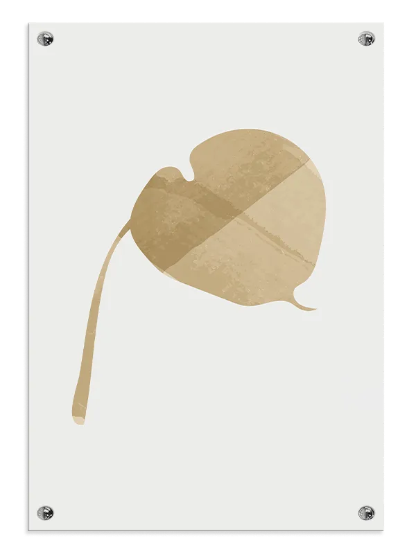 Muted Leaf Silhouette Plakat