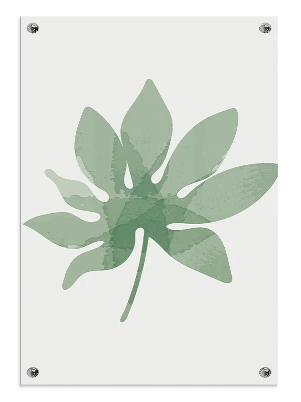 Verdant Leaf Silhouette Plakat
