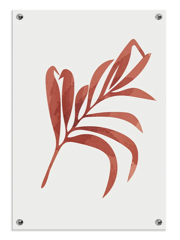 Crimson Leaf Veins Plakat