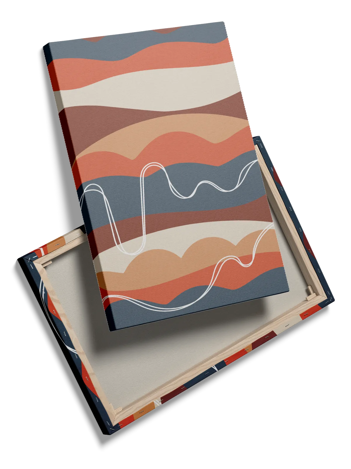Wavy Contour Layers Plakat