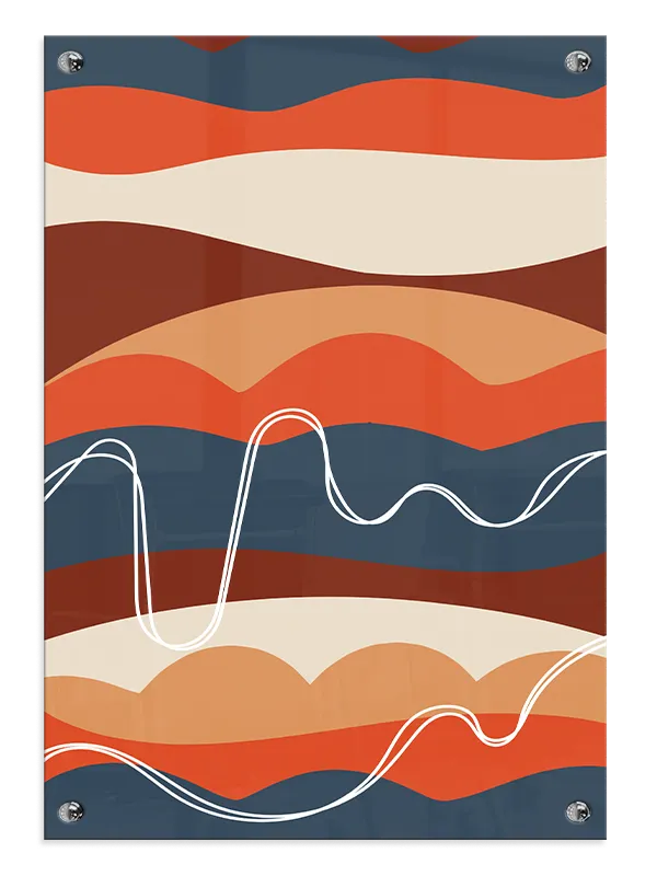 Wavy Contour Layers Plakat