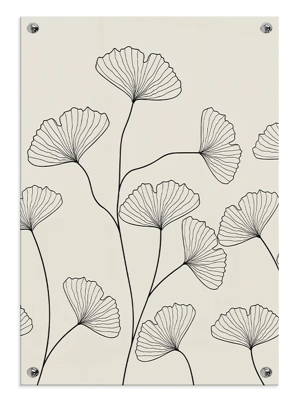 Ginkgo Contour Bloom Plakat