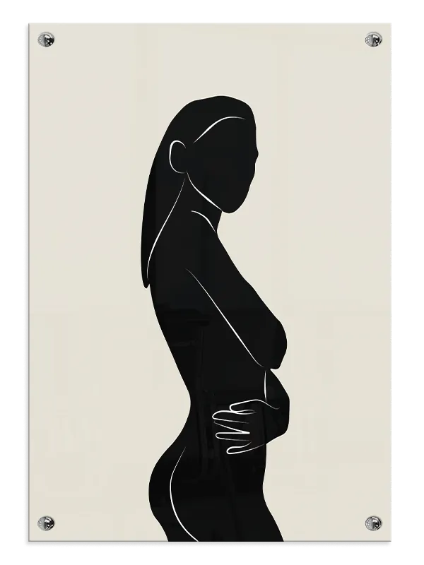 Contoured Female Silhouette Plakat