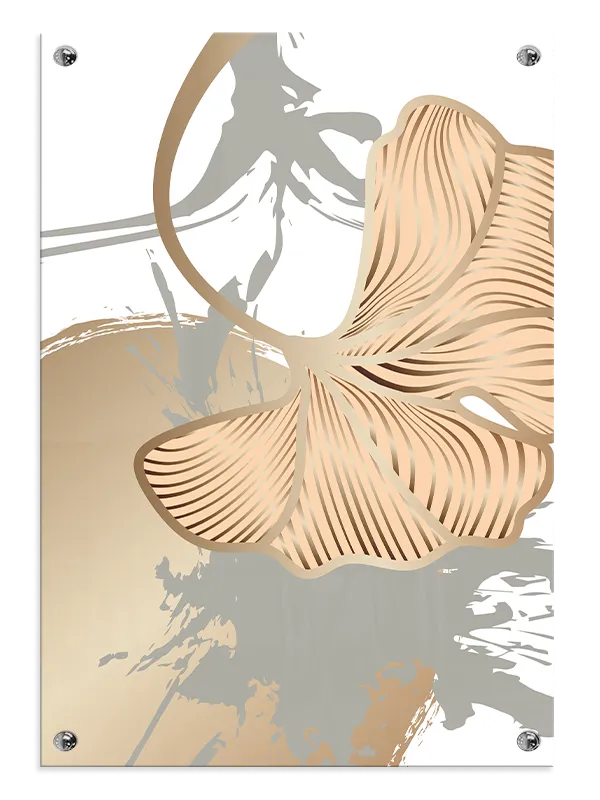 Golden Ginkgo Veins Plakat