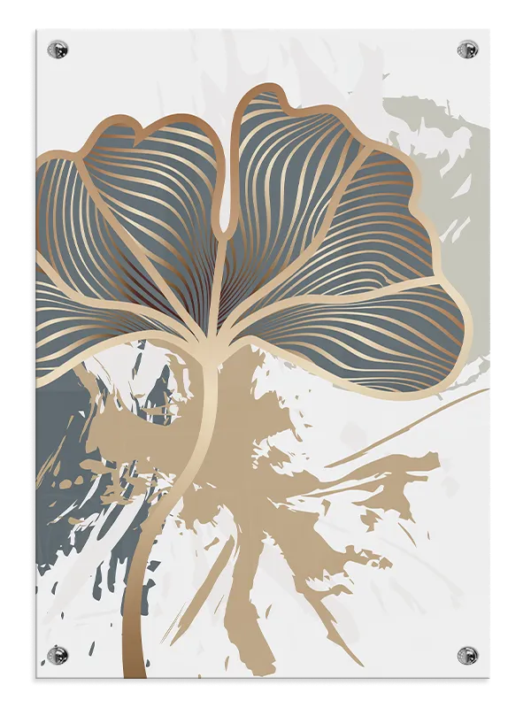 Golden Veined Leaf Plakat