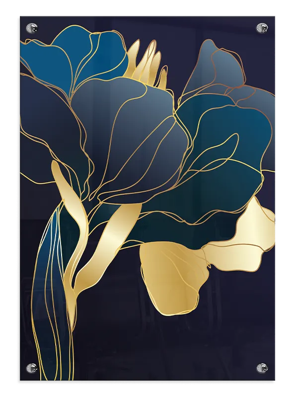 Golden Veined Bloom Plakat