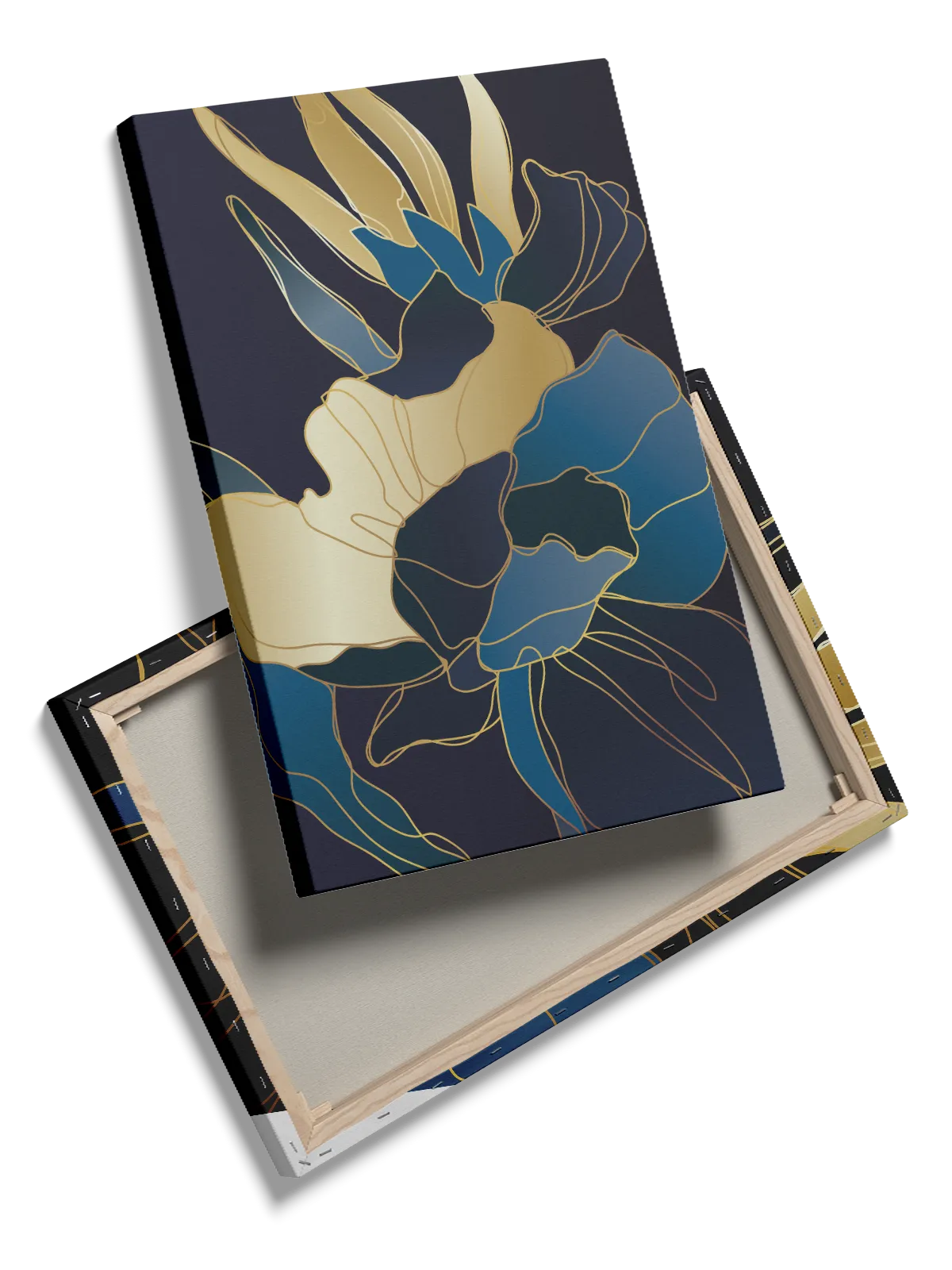 Golden Blue Bloom Plakat