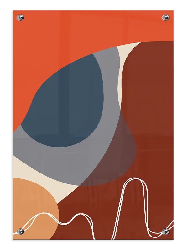Curved Color Layers Plakat