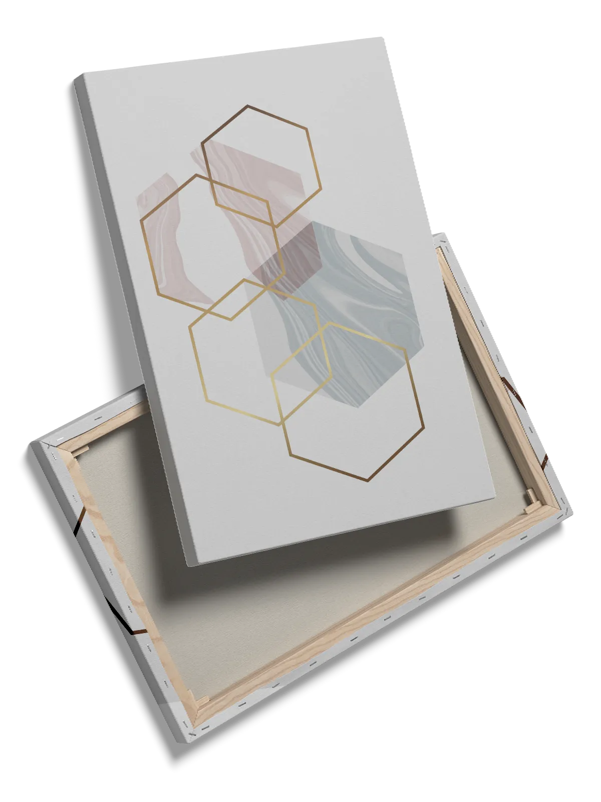 Marbled Hexagon Layers Plakat