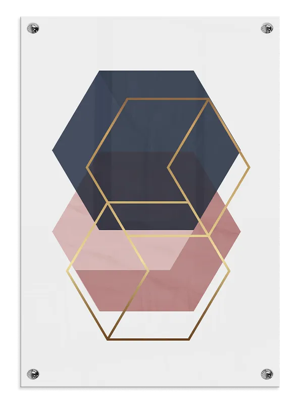 Intersecting Hexagon Layers Plakat