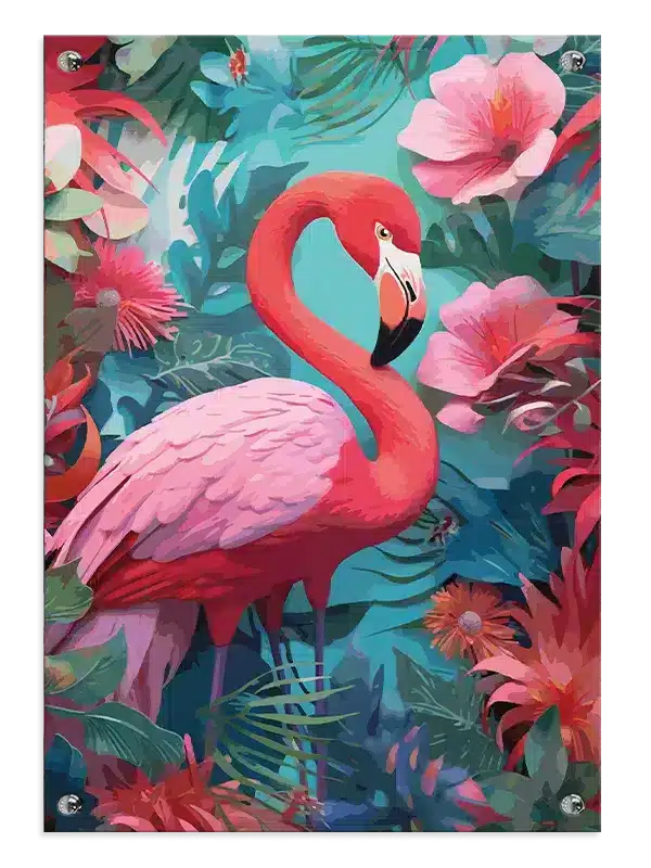 Tropical Flamingo Bloom Plakat
