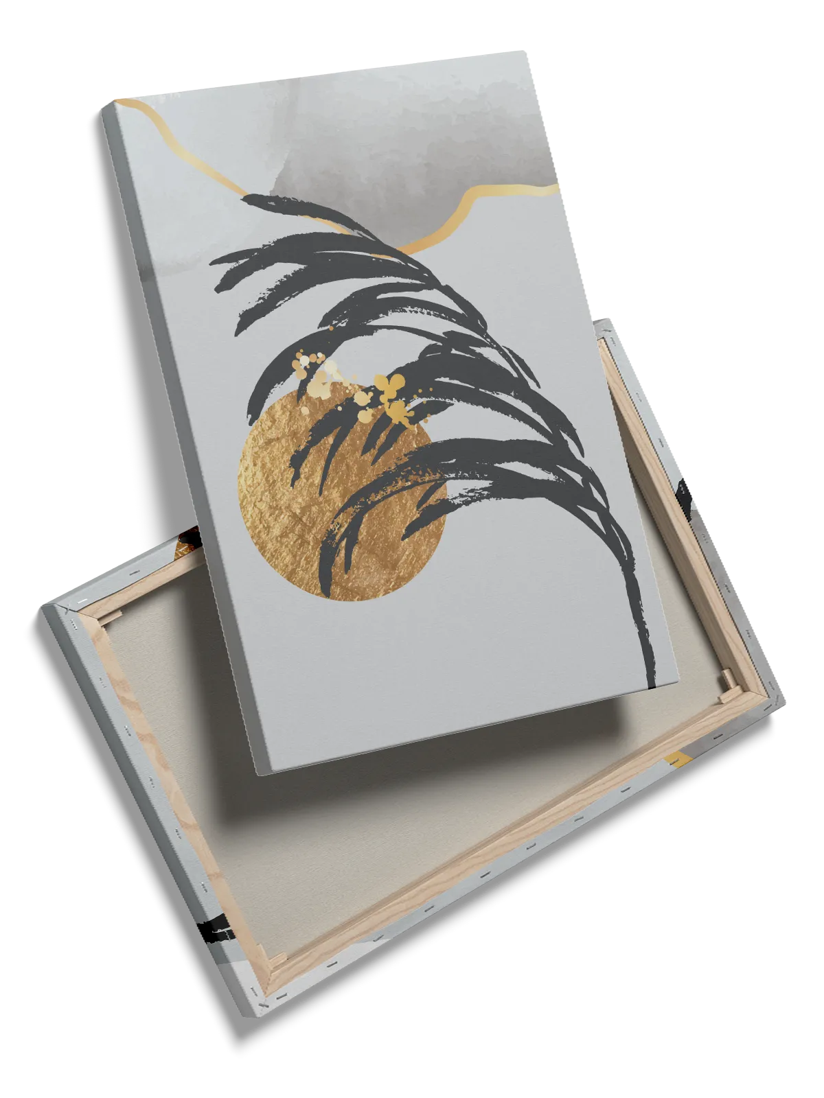 Golden Bloom Silhouette Plakat