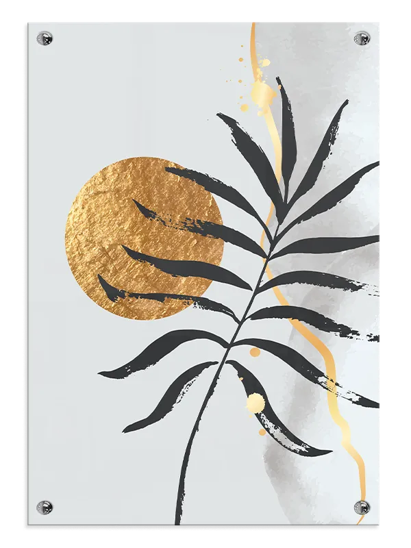 Golden Palm Silhouette Plakat