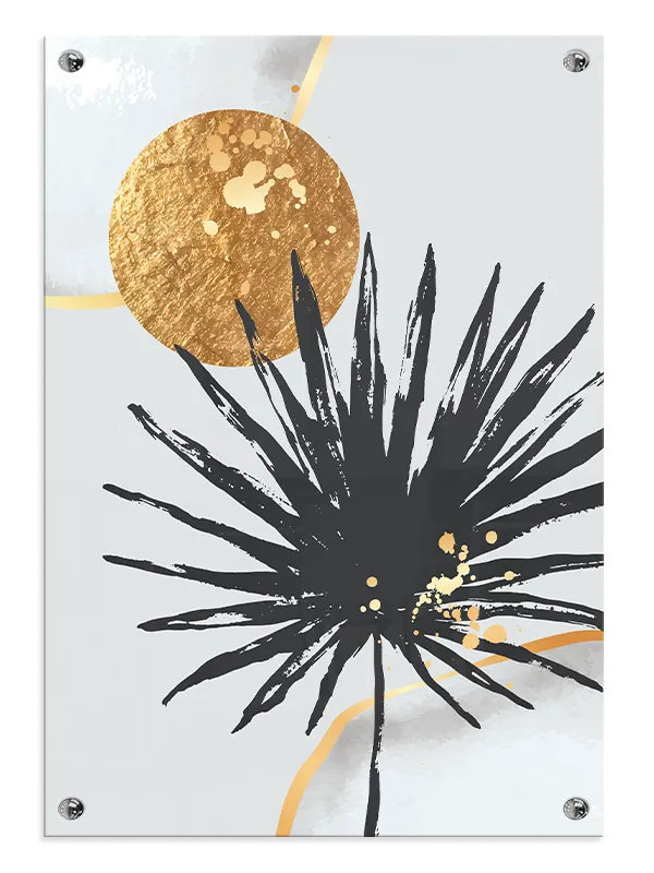 Golden Sunburst Bloom Plakat