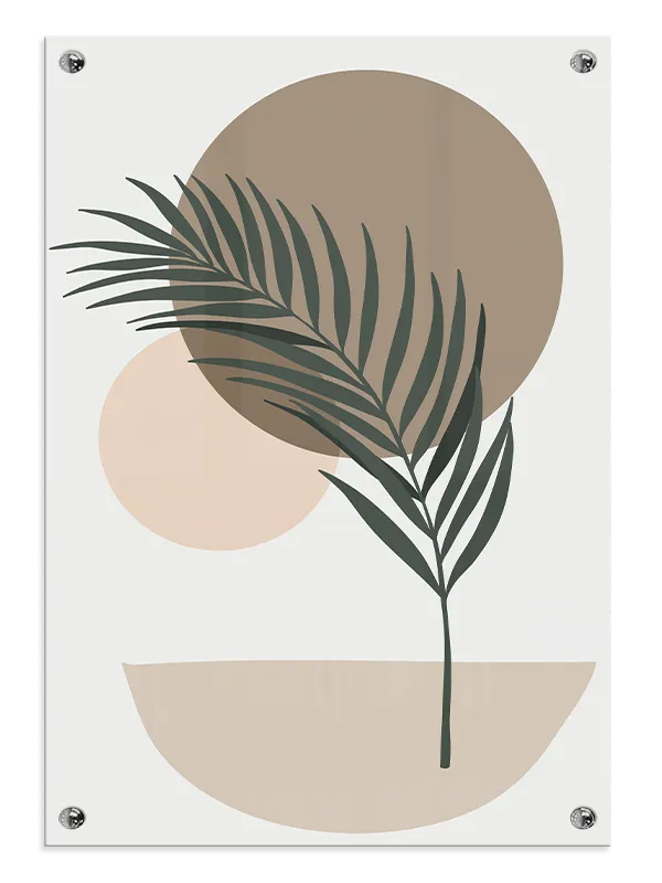 Palm Leaf Contours Plakat