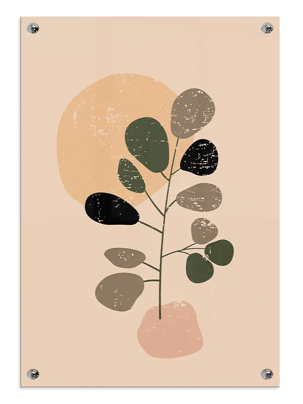 Organic Leaf Shapes Plakat