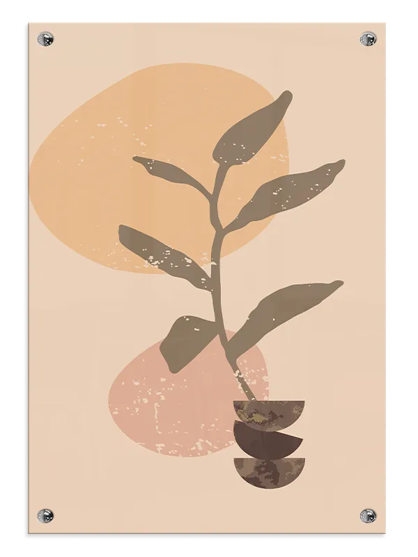 Earthen Leaf Composition Plakat