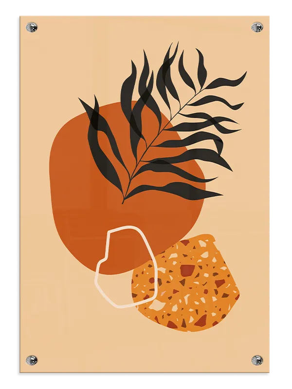 Terracotta Leaf Harmony Plakat