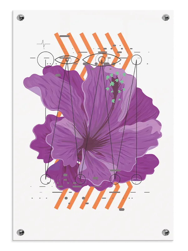 Violet Bloom Geometry Plakat