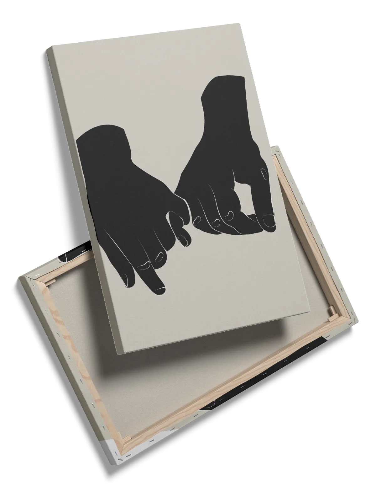 Connected Fingers Silhouette Plakat
