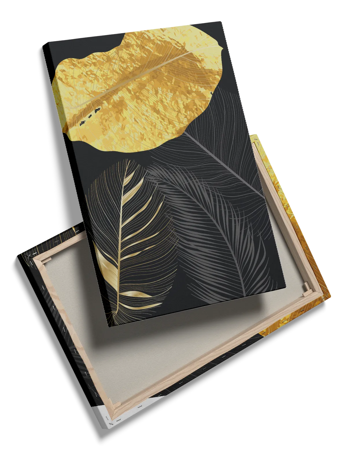 Golden Feather Veins Plakat