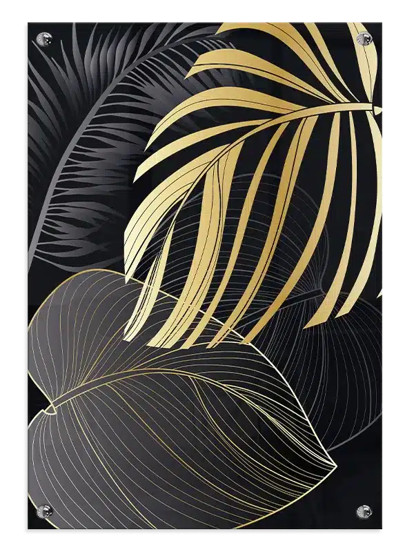 Golden Palm Silhouettes Plakat