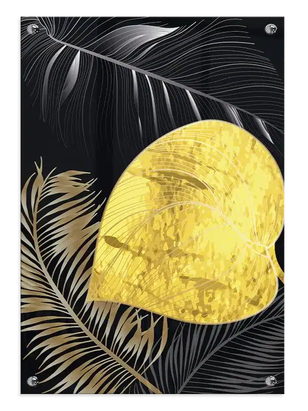 Golden Leaf Silhouette Plakat