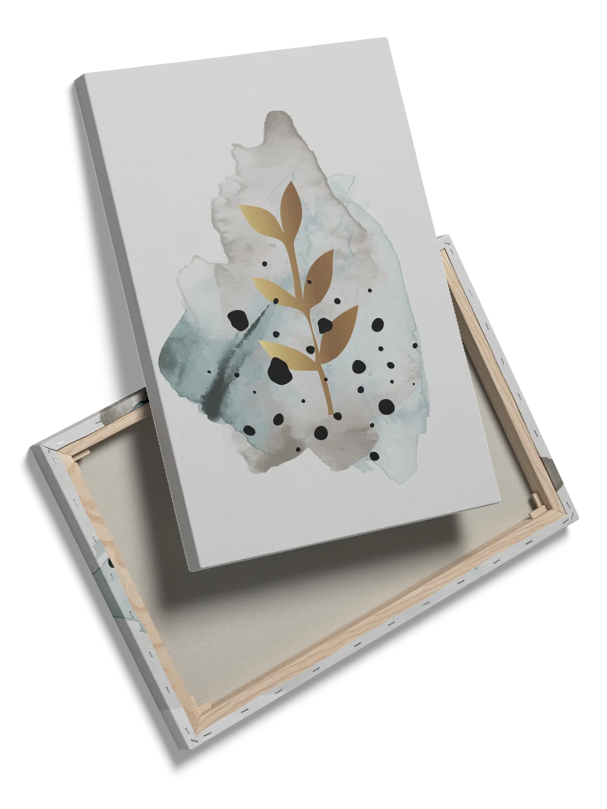 Golden Leaf Contours Plakat