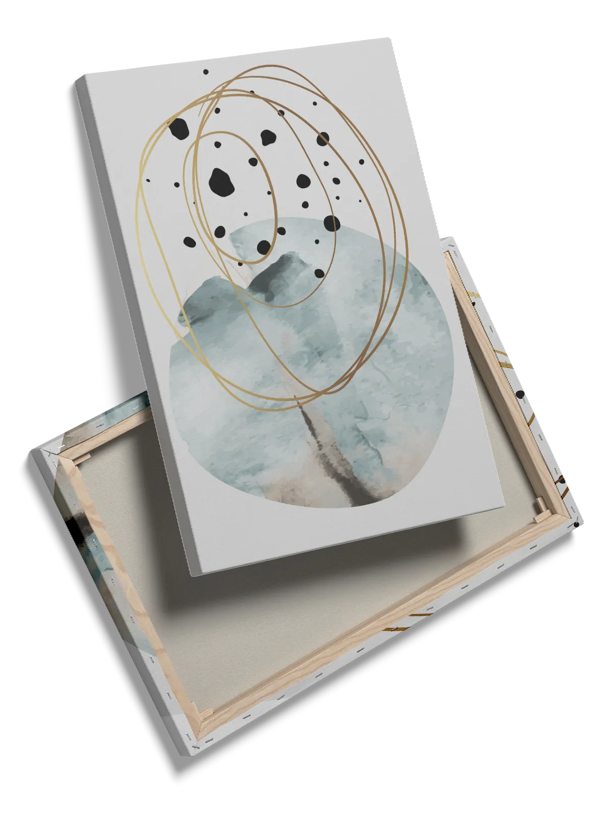 Aqua Orbit Rings Plakat