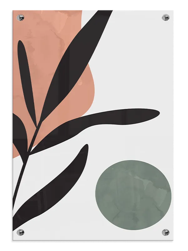 Silhouette Leaf Bloom Plakat