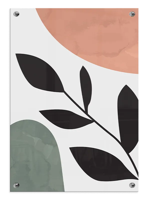 Silhouette Leaf Shapes Plakat
