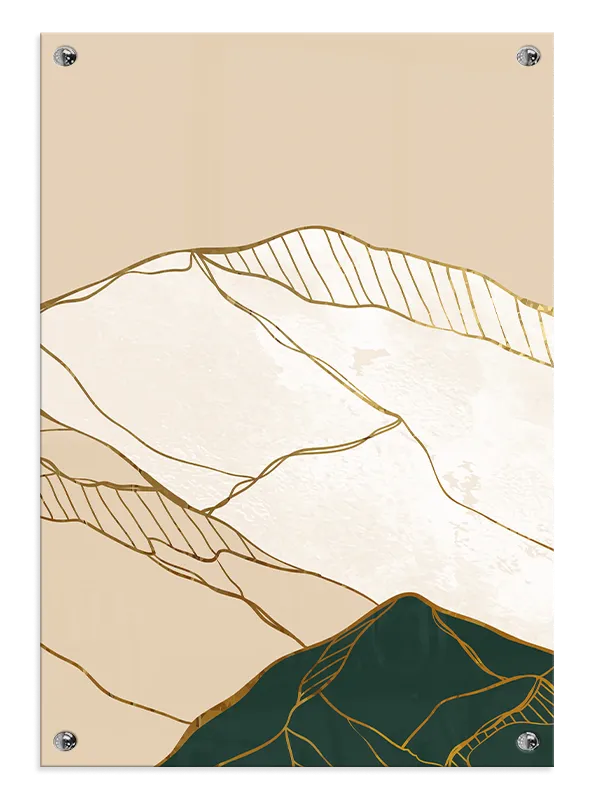 Layered Mountain Contours Plakat