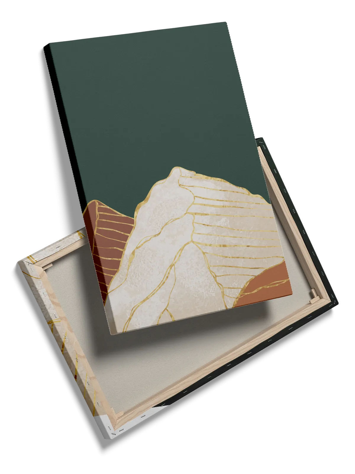 Golden Contour Peaks Plakat