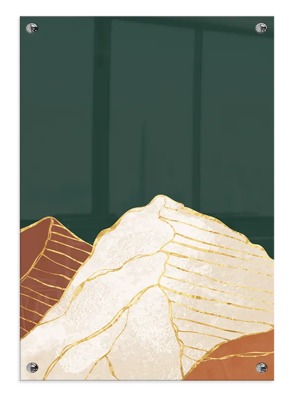 Golden Contour Peaks Plakat