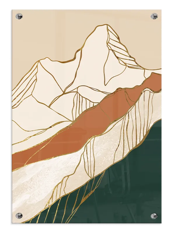Ochre Mountain Contours Plakat