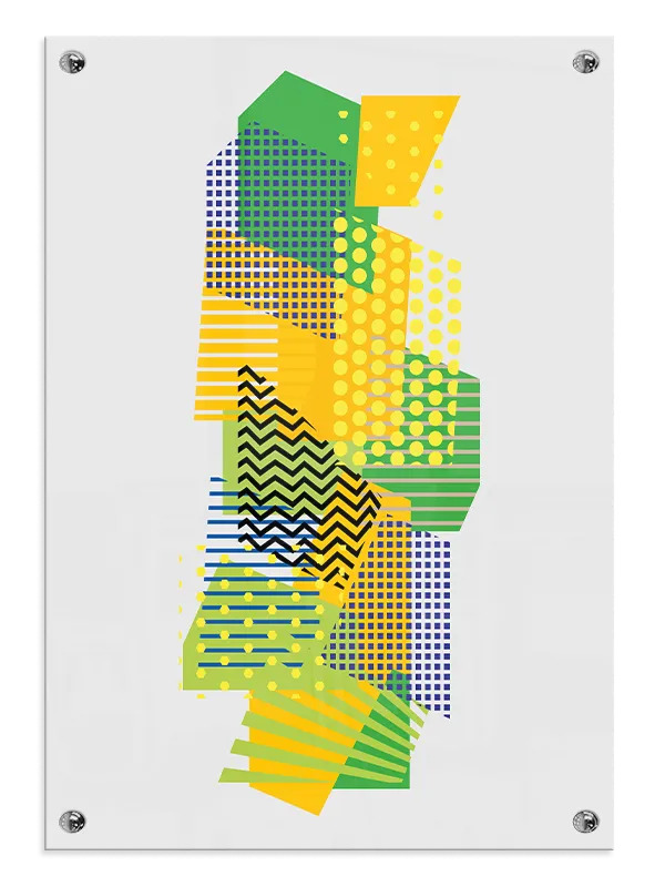Vivid Patchwork Layers Plakat